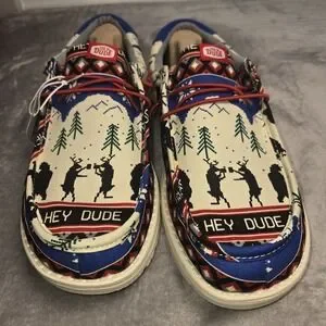 Hey Dude | Shoes | Hey Dude Mens Wally Holiday Cheers Blue  display picture 1